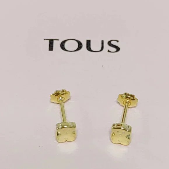 TOUS Earring Gold Puppies Earrings Bear motif 925 Sterling Sliver Women  Jewelry